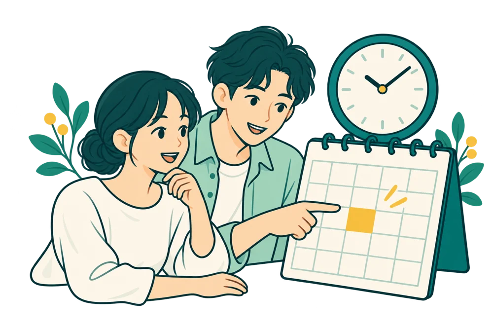 カレンダーで期限を確認